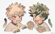 Cat deku and Bakugo 