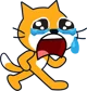 crying scartch cat