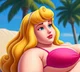 Fat Aurora at beach