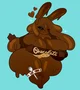 Chocolate bunny ass