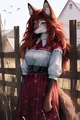 Farm furry fox girl