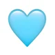 Lightblue heart emoj