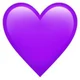 Purple heart emoji
