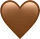 Brown heart emoji