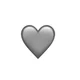 Gray heart emoji