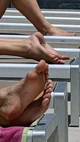 Pool girls feet