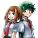 Izuku y Ochako 