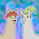 Llamas with hats
