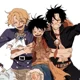 Ace Sabo y Luffy
