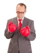 Boxing business man 
