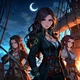 Three pirate sisters