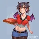 Goth Pizza lady