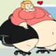 Fat office woman