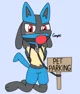 Lucario Leashed