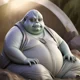 Fat lazy alien