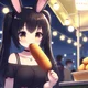 BunnyGirlEatsCorndog