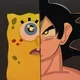 spongebob and goku