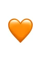 Orange Heart Emoji