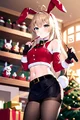 Christmas bunny girl