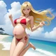 Pregnant Beach Girl