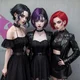 Group of goth girls 