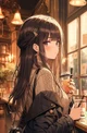 Girl In Coffee Shop