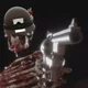 Skeleton with a gun