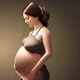 Very pregnant woman 