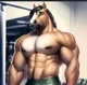 Buff chad horse