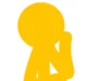 Yellow stick figure