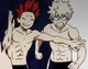 Kirishima and Bakugo