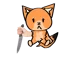 A fox with a knife 