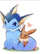 Eevee and vaporeon
