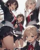 Anime school girls