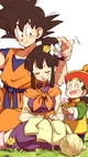 Goku Gohan y Chi-chi