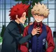 Kirishima and Bakugo