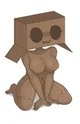 Cardboard box girl 