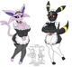 Espeon and Umbreon