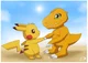 Agumon and Pikachu 