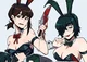 Rabbit girl twins