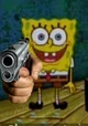 spongebob with a gun