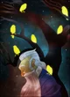Old man with canarys