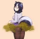 Gassy shy skunk girl