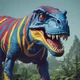 A blue T-rex