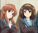 Mikuru and Haruhi