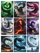 Nine giant snake god