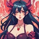 Half succubus woman