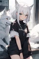 Wolf neko girl