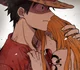 Luffy and Nami 