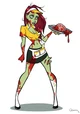 zombie girl waitress
